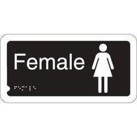 sign female tactile 200 x 100 rigid plastic