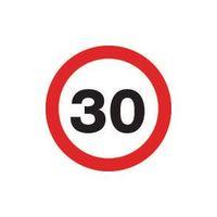 sign 30 mph 600 dia aluminium reflective