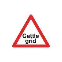 SIGN CATTLE GRID 600 TRI ALUMINIUM REFLECTIVE