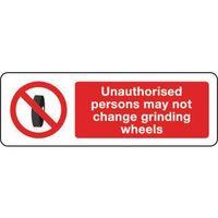 sign unauthorised persons 300 x 100 vinyl