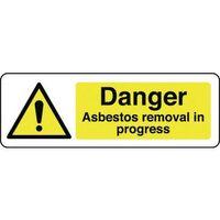 SIGN DANGER ASBESTOS 400X600 VINYL