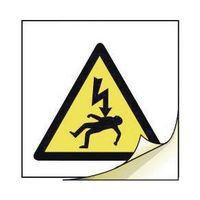 sign danger of death 25x25 self adhesive label vinyl