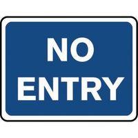 SIGN NO ENTRY ALUMINIUM 450 X 600