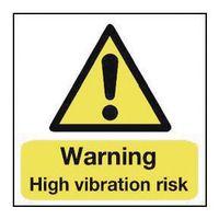 sign warning high vibration risk 50x50 label vinyl