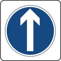 SIGN ARROW AHEAD ALUMINIUM 400 X 400