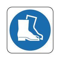 sign safety footwear pic 100 x 100 rigid plastic