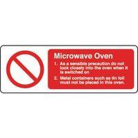 SIGN MICROWAVE OVEN 300 X 100 RI...
