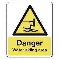 sign danger waterskiing area 250x300 rigid plastic