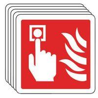 sign fire alarm pictorial 80 x 80 vinyl multi pack of 5