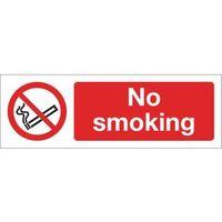 SIGN NO SMOKING 300 X 100 ALUMINIUM