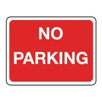 sign no parking 600 x 450 aluminium