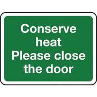 sign conserve heat aluminium 100 x 75