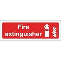 SIGN FIRE EXTINGUISHER 300 X 100 RIGID PLASTIC