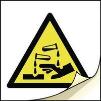 SIGN CORROSIVE 25X25 SELF ADHESIVE LABEL / VINYL