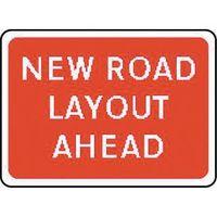 SIGN NEW ROAD LAYOUT AHEAD 1050X750 ALUMINIUM