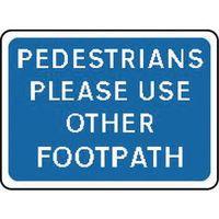 sign pedestrians please use other footpath 1050x750 aluminium