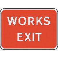 SIGN WORKS EXIT 1050X750 ALUMINIUM