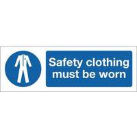 SIGN SAFETY CLOTHING MUST BE WORN 400 X 600 RIGID PLASTIC