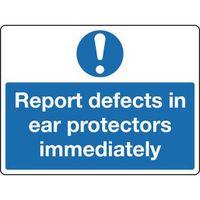 SIGN REPORT DEFECTS IN EAR 600 X 400 RIGID PLASTIC