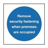 SIGN REMOVE SECURITY FASTENING 80 X 80 VINYL