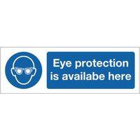 SIGN EYE PROTECTION IS AVAILABLE 600 X 200 ALUMINIUM