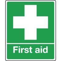 sign first aid 250 x 300 aluminium