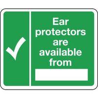 SIGN EAR PROTECTORS ARE AVAIL 300 X 250 RIGID PLASTIC