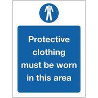 SIGN PROTECTIVE CLOTHING 150 X 200 RIGID PLASTIC