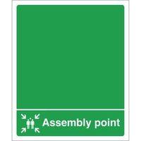 sign assembly point 250 x 300 aluminium