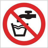 SIGN NOT DRINKING WATER PIC 200 X 200 RIGID PLASTIC