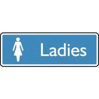 SIGN LADIES 300X100 RIGID PLASTIC