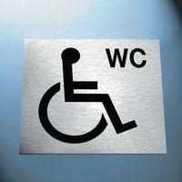 SIGN DISABLED WC PIC 100 X 100 BRASS EFFECT