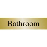 SIGN BATHROOM 200 X 50 BRASS EFFECT