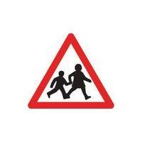 SIGN SCHOOL CROSSING 600 TRI ALUMINIUM REFLECTIVE