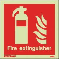 sign fire extinguisher aaa photo lum 150x150mm rigid