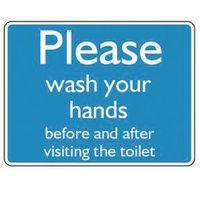 SIGN PLEASE WASH YOUR HANDS 200X150 VINYL