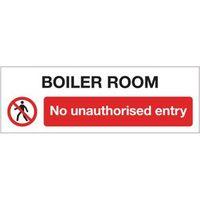 sign boiler room no unauth 300 x 100 vinyl