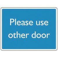 SIGN PLEASE USE OTHER DOOR 200X150 POLYCARBONATE