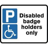 sign disabled badge holders only