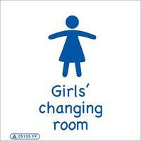 sign girls changing room self adhesive vinyl 300 x 300