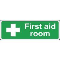 sign first aid room 300 x 100 aluminium