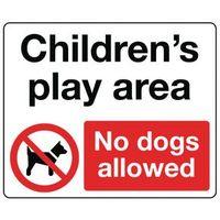 sign childrens play area 300 x 250 aluminium