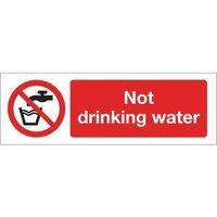SIGN NOT DRINKING WATER 300 X 100 RIGID PLASTIC