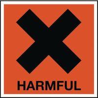 SIGN HARMFUL RIGID PLASTIC 150 x 150