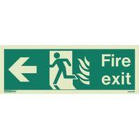 SIGN FIRE EXIT 150 X 400 PHOTOLUMINESCENT RIGID