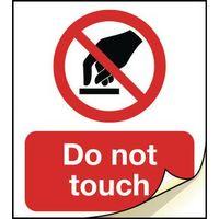 sign do not touch 50x75 self adhesive labels vinyl