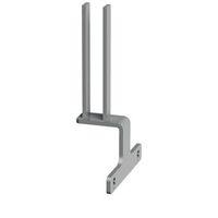 SINGLE INTERMEDIATE BRACKET FOR FABRIC OR GLAZED SCREENS FOR BACK TO BACK DESKING IN SILV