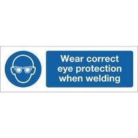 sign wear correct eye protection 600 x 200 aluminium