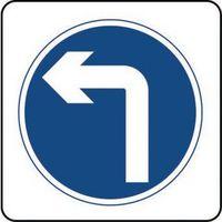 SIGN TURN LEFT ALUMINIUM 400 X 400