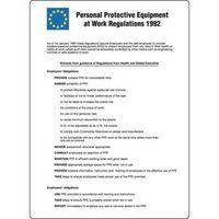 SIGN PERSONAL PROTECTIVE POSTER 400 X 600 RIGID PLASTIC